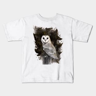 Barn Owl with Golden Starlings Kids T-Shirt